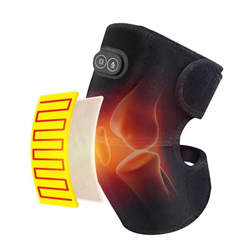 Alívio Imediato: Suporte para Ombro Elétrico USB e Massageador de Joelho Aquecido com Vibração, 3 Níveis de Aquecimento e Faixa Ajustável para Conforto Total